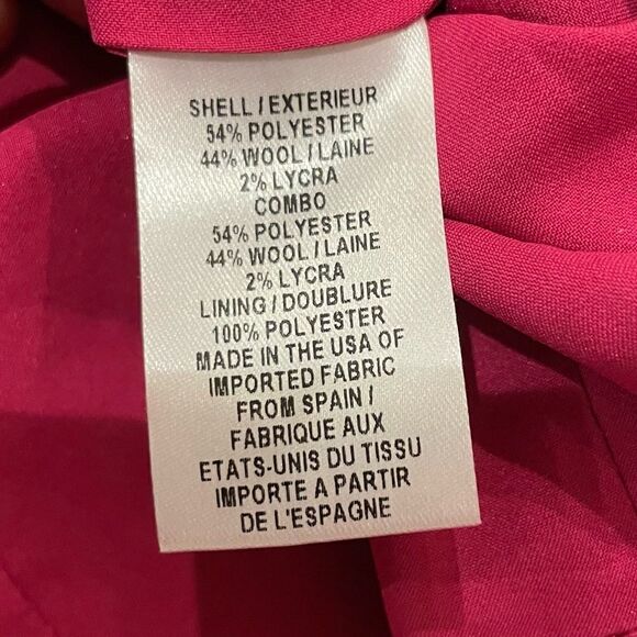 EUC MILLY OF NY | Doubleweave Olivia Belted Color Block Dress Sz 6 Pink/Black - Picture 6 of 6